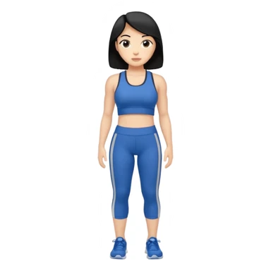 mach mir denn fintess trainer mit schwarzen haren wir er stehend steht mit gym kleidung sticker