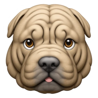 Grey Shar Pei sticker