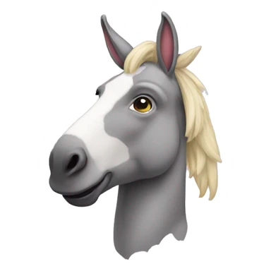 Donkey with a unicorn head  sticker