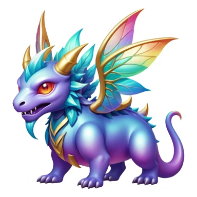 Epic divine legendary complex detailed iridescent gradients aesthetic-Fakémon-creature-scenery sticker