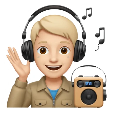 music lover radio speaker sticker