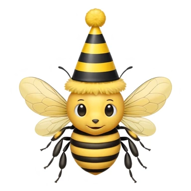 party hatted bee sticker