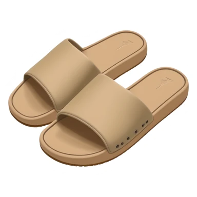 minimalist tan yeezy slide sandal sticker