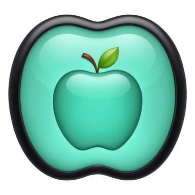 3D technical icon representing Administrative Responsibility with black and mint green (#B5F4D3) colors, accountability framework, compliance metrics, procedural safeguards, apple emoji style sticker
