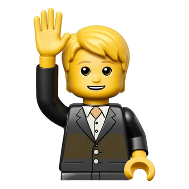 LEGO minifigure waving sticker