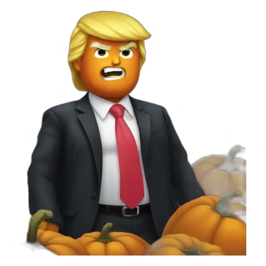 Trump as helloween pumpking sticker