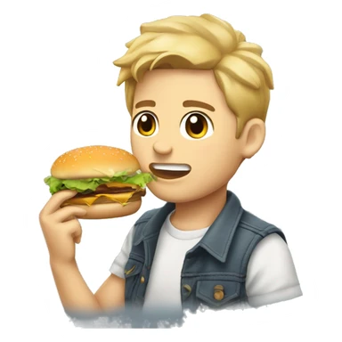 levi ackermann eating a burger sticker