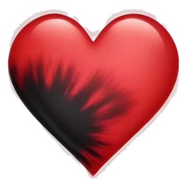 Red and black tiedye heart sticker