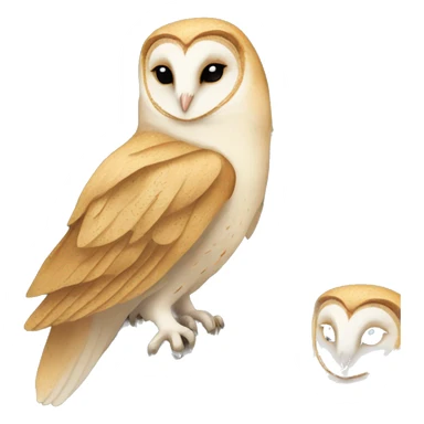 Golden barn owl with floral pattern on wings  sticker