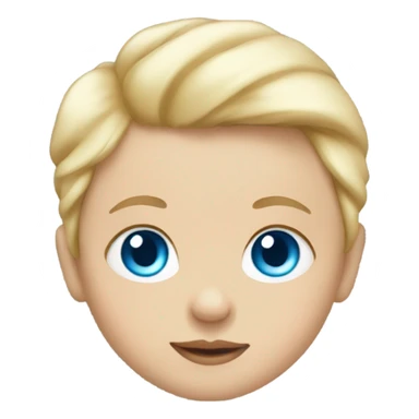 Baby with blue eyes and blonde hair sticker