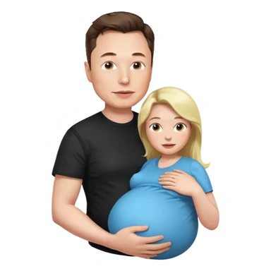 pregnant elon musk man sticker