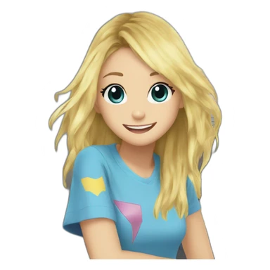 Pokemon meets hannah montana sticker