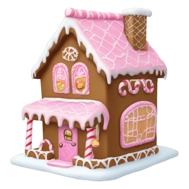 Pink Gingerbread house ￼ sticker