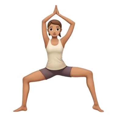 person in warrior yoga pose sticker
