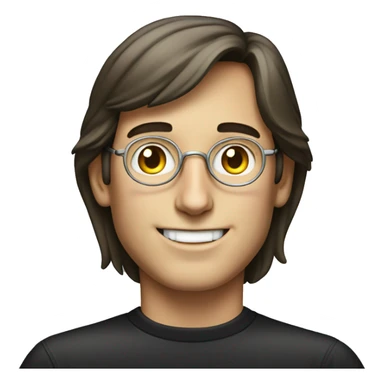  young Steve jobs is happy sticker