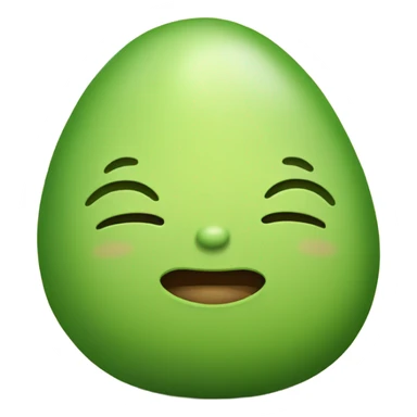Generate a sleeping avocado emoji with a nightcap, symbolizing good sleep for proper nutrition. sticker