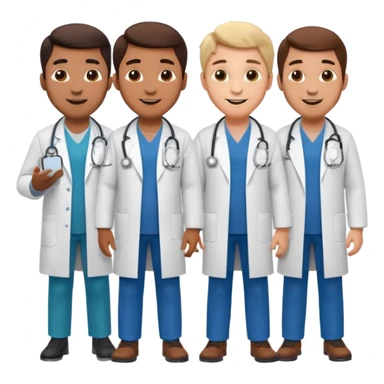 5 doctor staff all men sticker