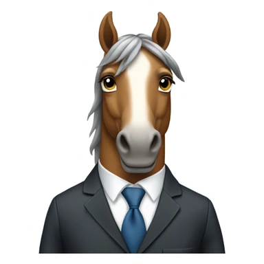 Horse wearing a suit sticker