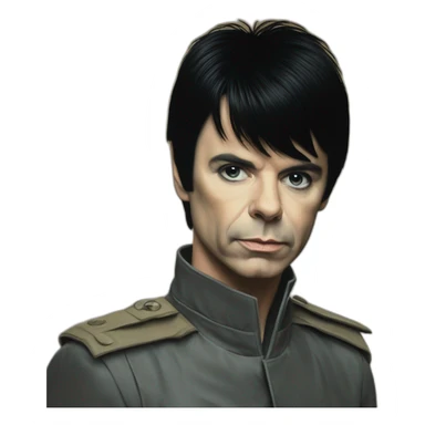 photo-realistic Gary Numan in 1979 sticker