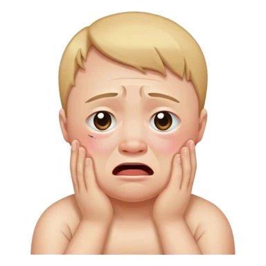 Down syndrome guy crying sticker