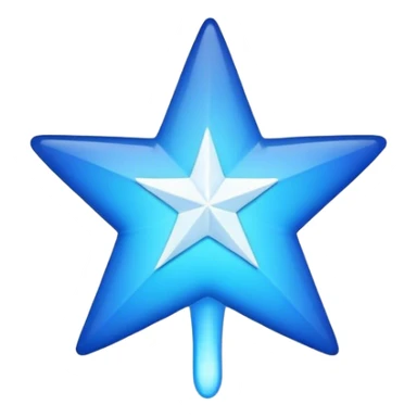 Blue star sticker