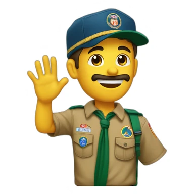 Scouts haciendo el saludo scouts sticker