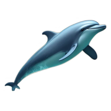 Dauphins sur une baleine sticker