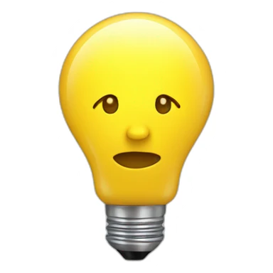 idea bulb yellow sticker