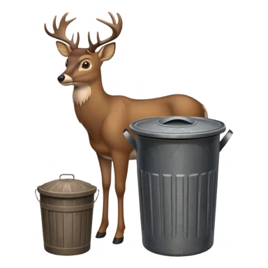 Buck with trashcan sticker