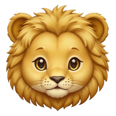 Cute baby lion's face (little cheeks, not much hair) sticker