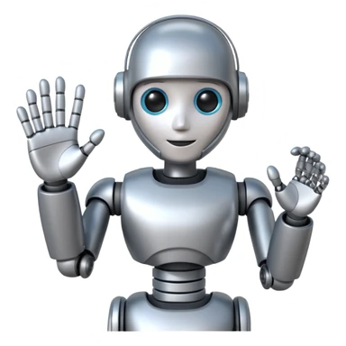 ai robot giving guide  sticker