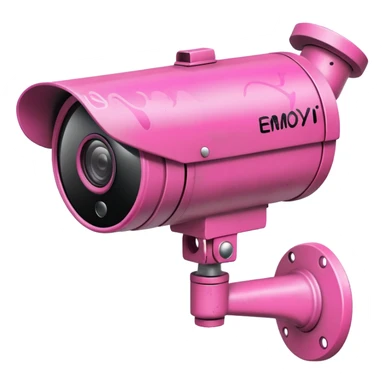Security Camera pink with graffity sticker
