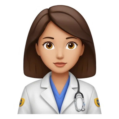 female brunette vet sticker