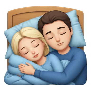 couple sleeping together  sticker