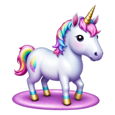 Unicorn pooping glitter  sticker