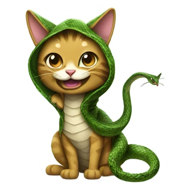 cat in a snake costume sticker