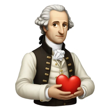 Goethe holds the heart in his hands sticker