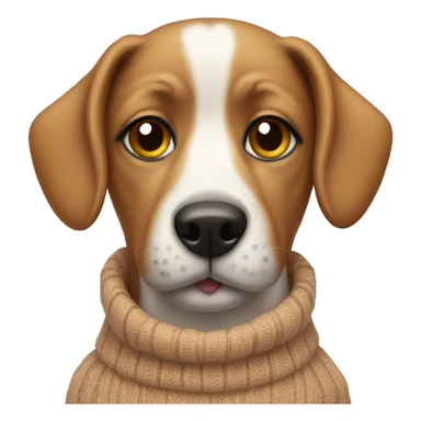 Dog wearing a sweater sticker