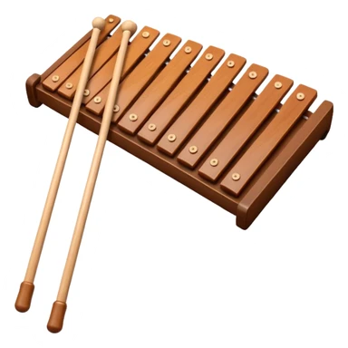 wooden xylophone top view sticker