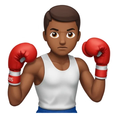 athlete in boxing gloves sticker