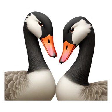 Geese kissing  sticker