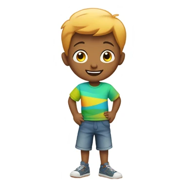 smiling boy in outdoor setting sticker