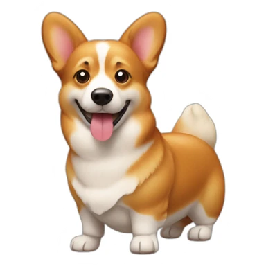corgi in a bread like the sausage in a hot dog sticker