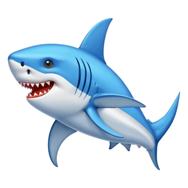 Un tiburón con tenis azules sticker