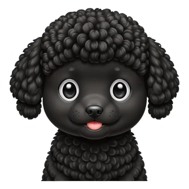 Black toy poodle  sticker