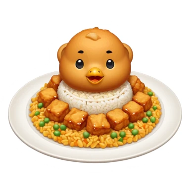 Orange chicken and fried rice sticker