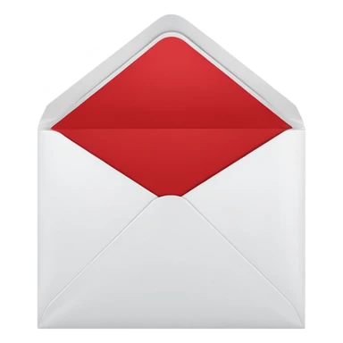 red greeting card with envelope sticker