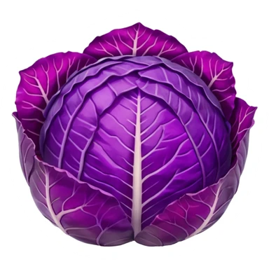 Red cabbage sliced without bowl with big cabbage head in the background sticker