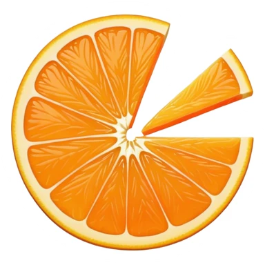 pastel orange slice sticker