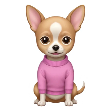 chihuahua with a pink sweater sticker